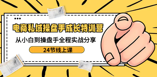 电商私域-操盘手成长特训营：从小白到操盘手全程实战分享-24节线上课